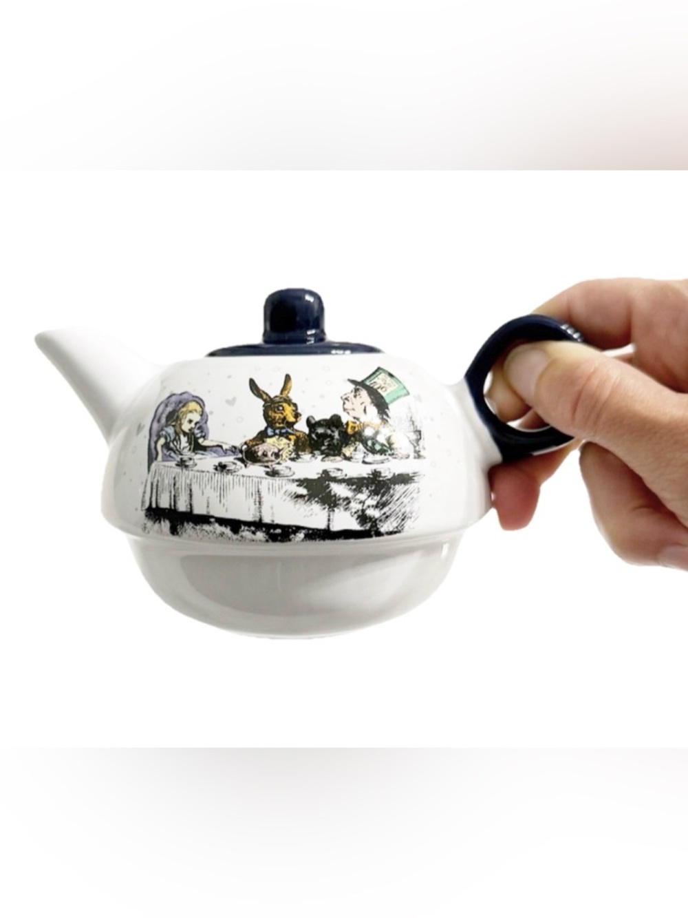 Alice in Wonderland Teapot Stoneware “Drink Me” Tea Party Design